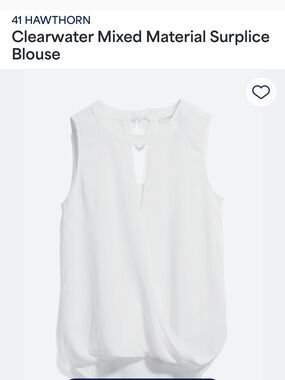 Clearwater Mixed Material Surplice Blouse